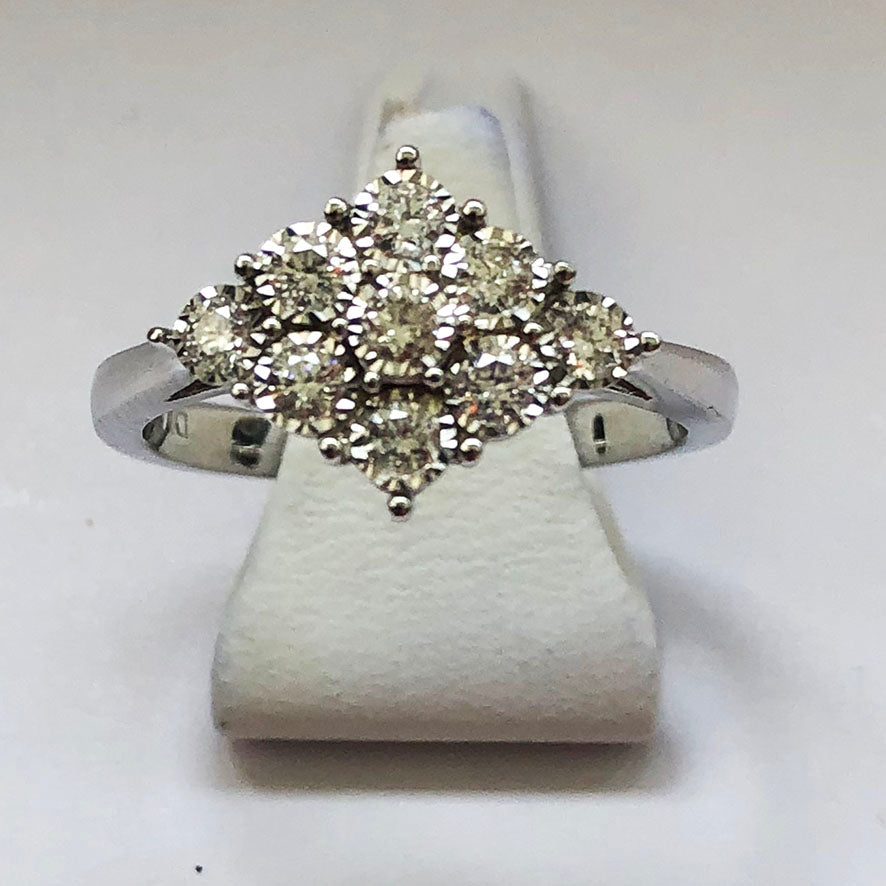 14k 9-Stone Diamond Ring – Winifred Grace
